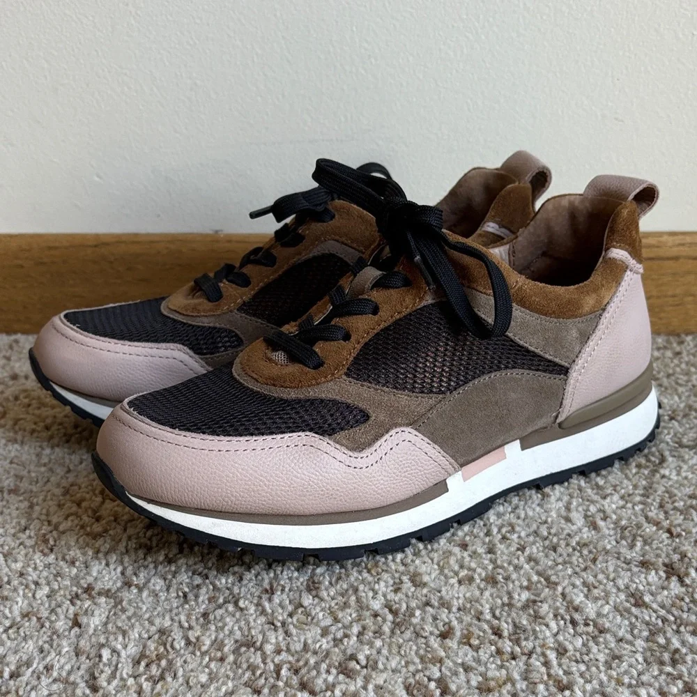 Gabor Comfort Women’s Pink Brown Leather Suede Sneakers Shoes Unworn? US 5